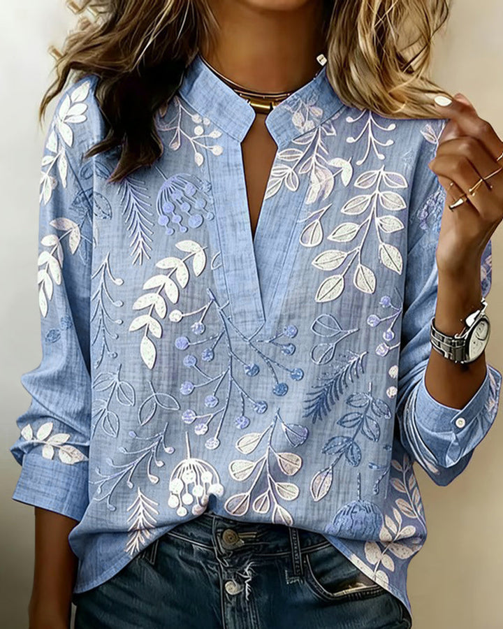 Adanna - Blusa Con Estampado Floral Y Cuello Alto