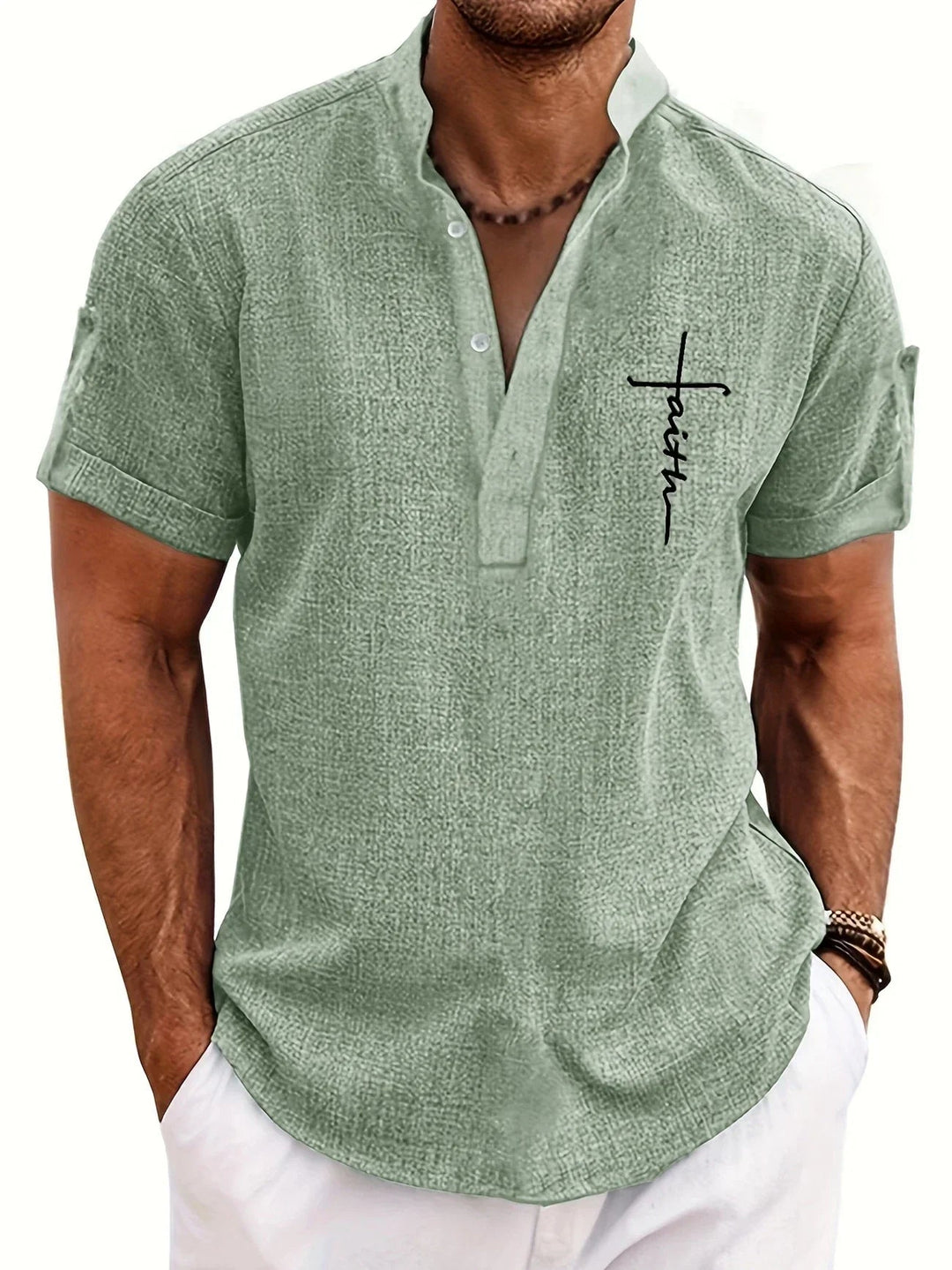 Samuelson -  Elegante Camisa De Manga Corta Con Cuello
