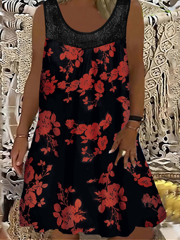 Samudri - Vestido Largo Holgado Sin Mangas y Con Cuello Redondo