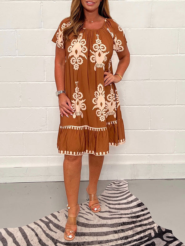 Ranee - Vestido Geométrico Con Escote Cuadrado