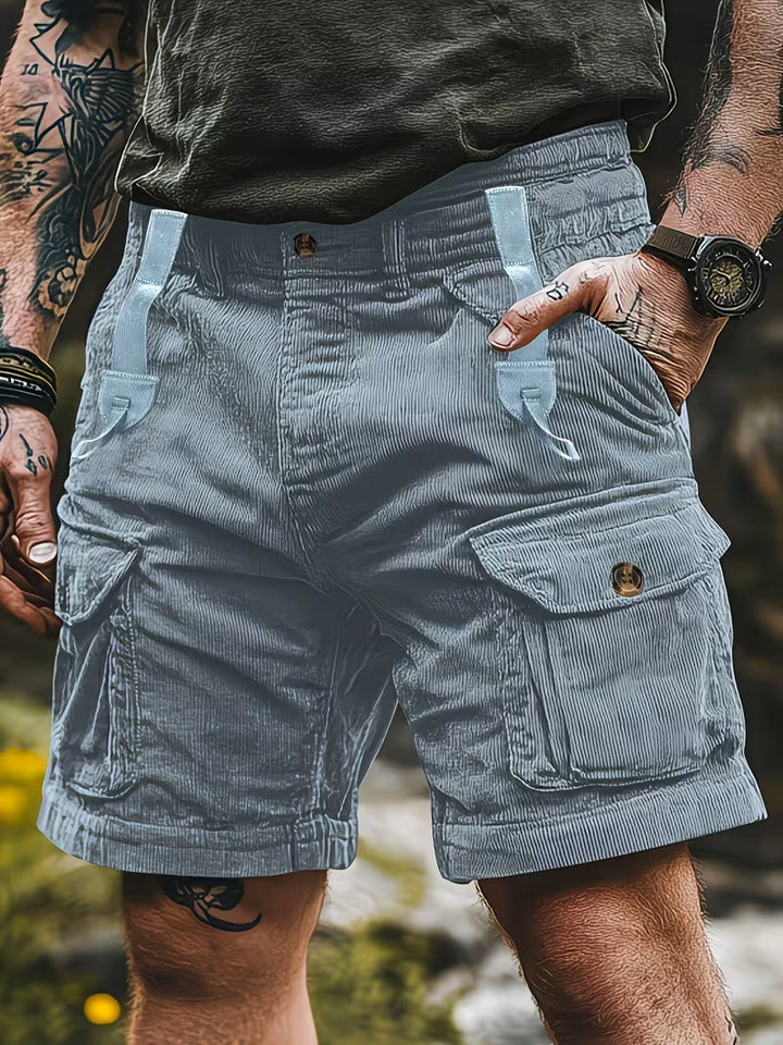Jorit - Pantalones Cortos Carga De Pana Con Tejido 3D