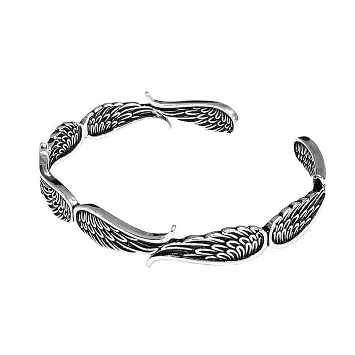 Maynard - Pulsera Vintage de Alas de ángel en Plata