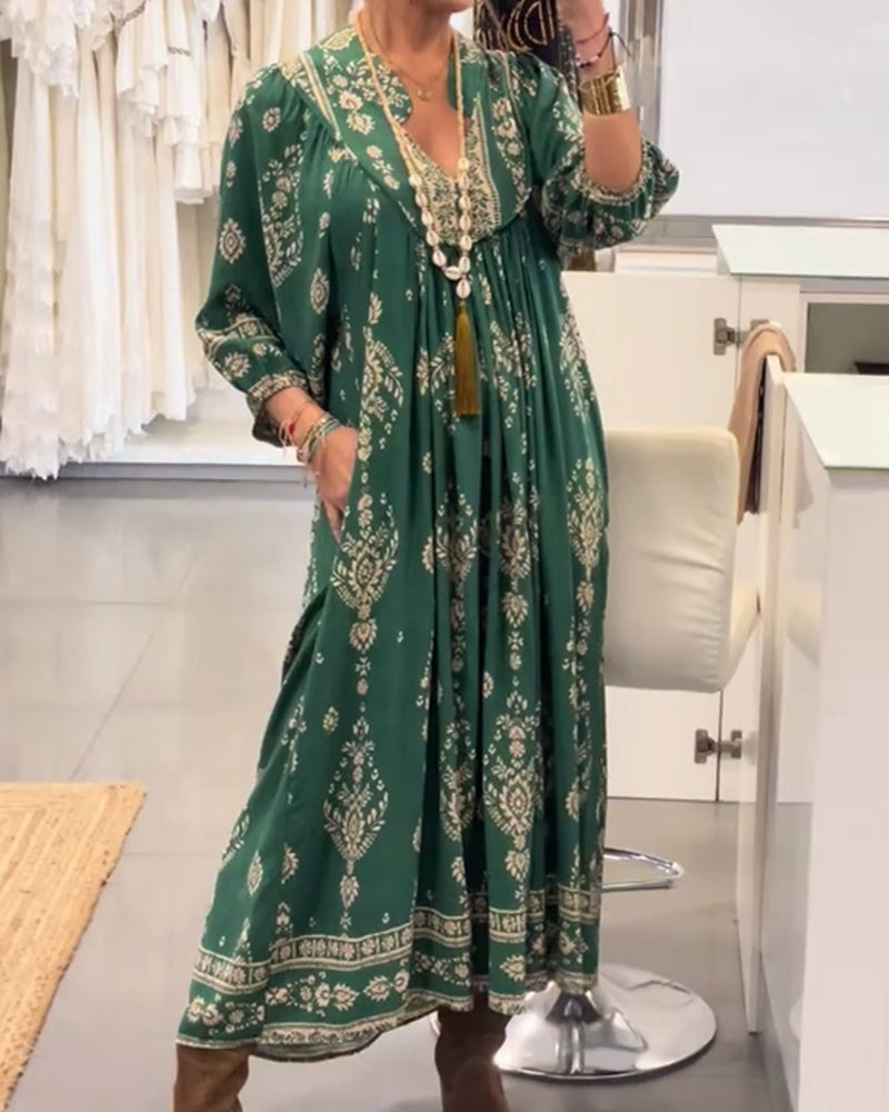 Zonia - Vestido Informal Estampado Con Bolsillos