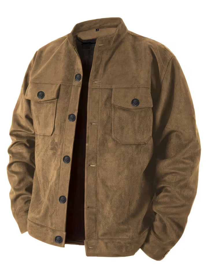 Jelil - Chaqueta De Ante Con Dos Bolsillos Delanteros