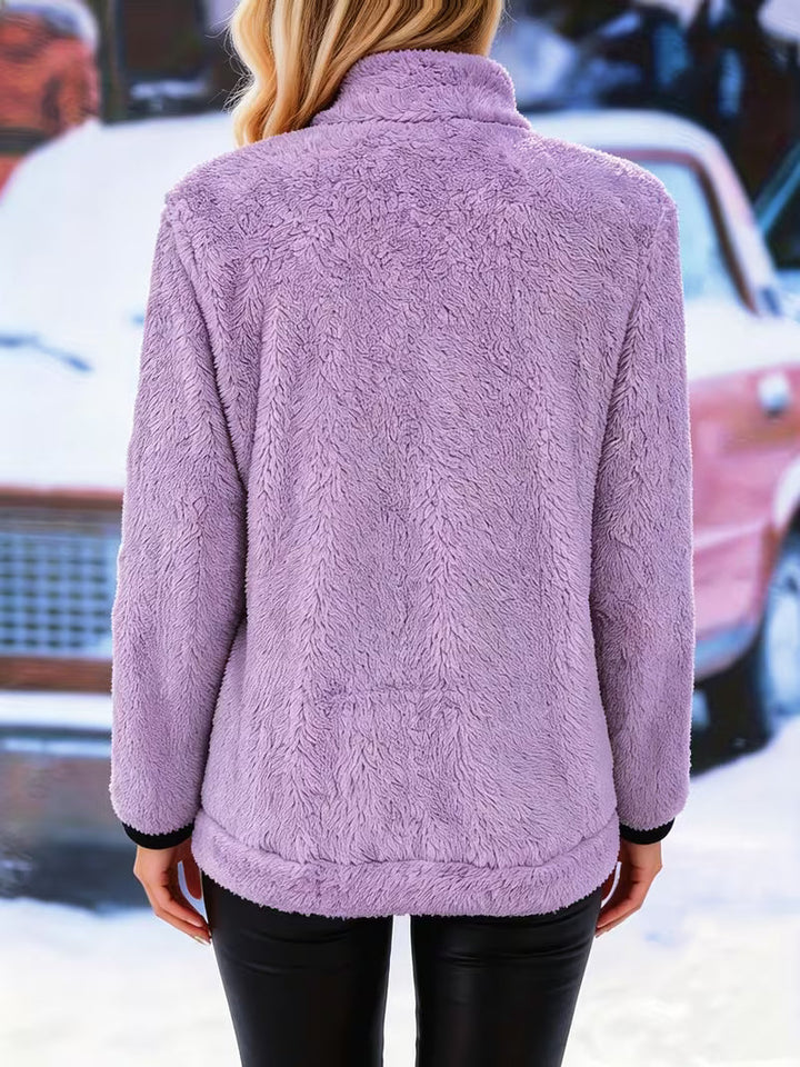 Galiena - Chaqueta De Manga Larga Con Cremallera Y Tejido Felpudo