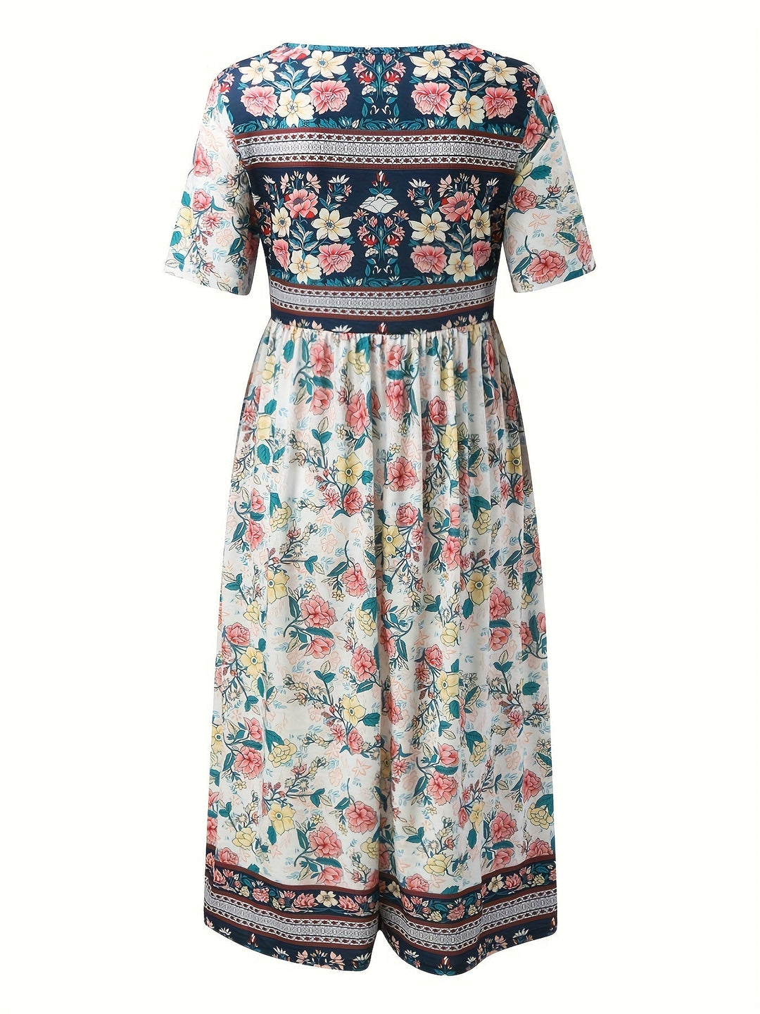 Jeeni - Vestido De Manga Corta Con Estampado Floral