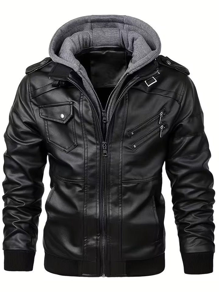 Bryndan - Chaqueta Con Capucha de Imitación de Piel