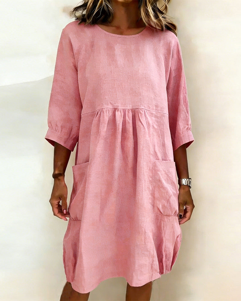Maleesha - Vestido Elegante Con Mangas Anchas
