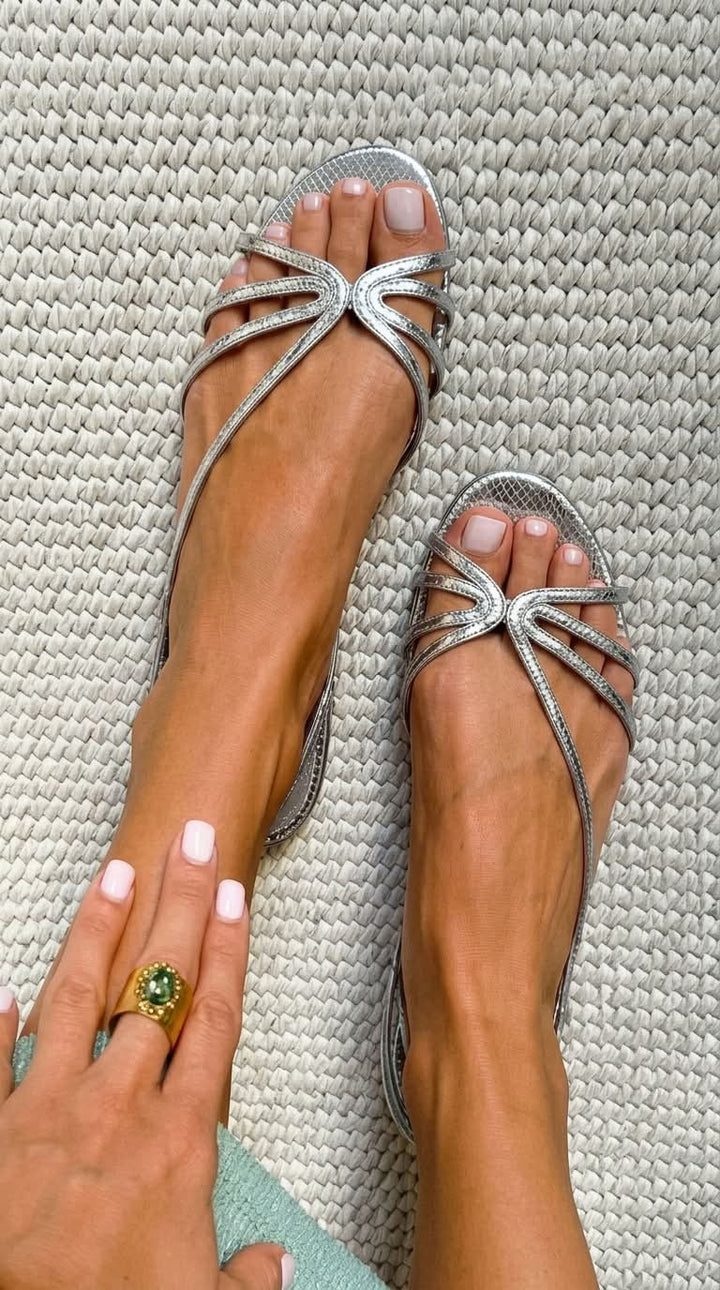 Schila - Sandalias Brillantes Con Tiras