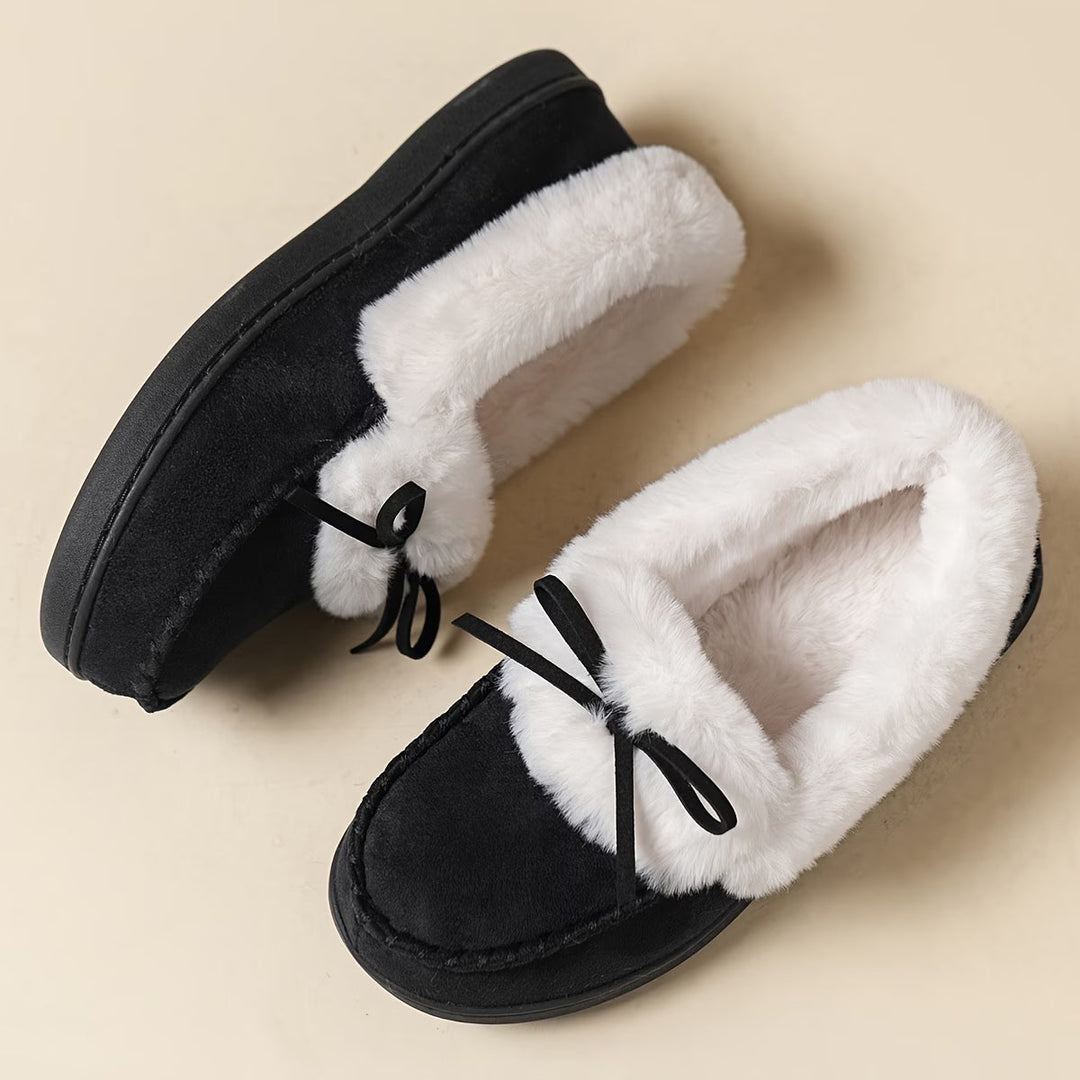 Suzia - Cómodas Zapatillas De Felpa Con Lazo