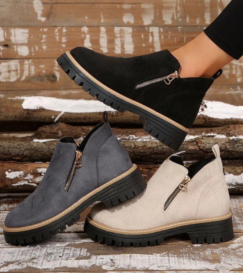 Miladie - Bota Ortopédica Con Cremallera Lateral