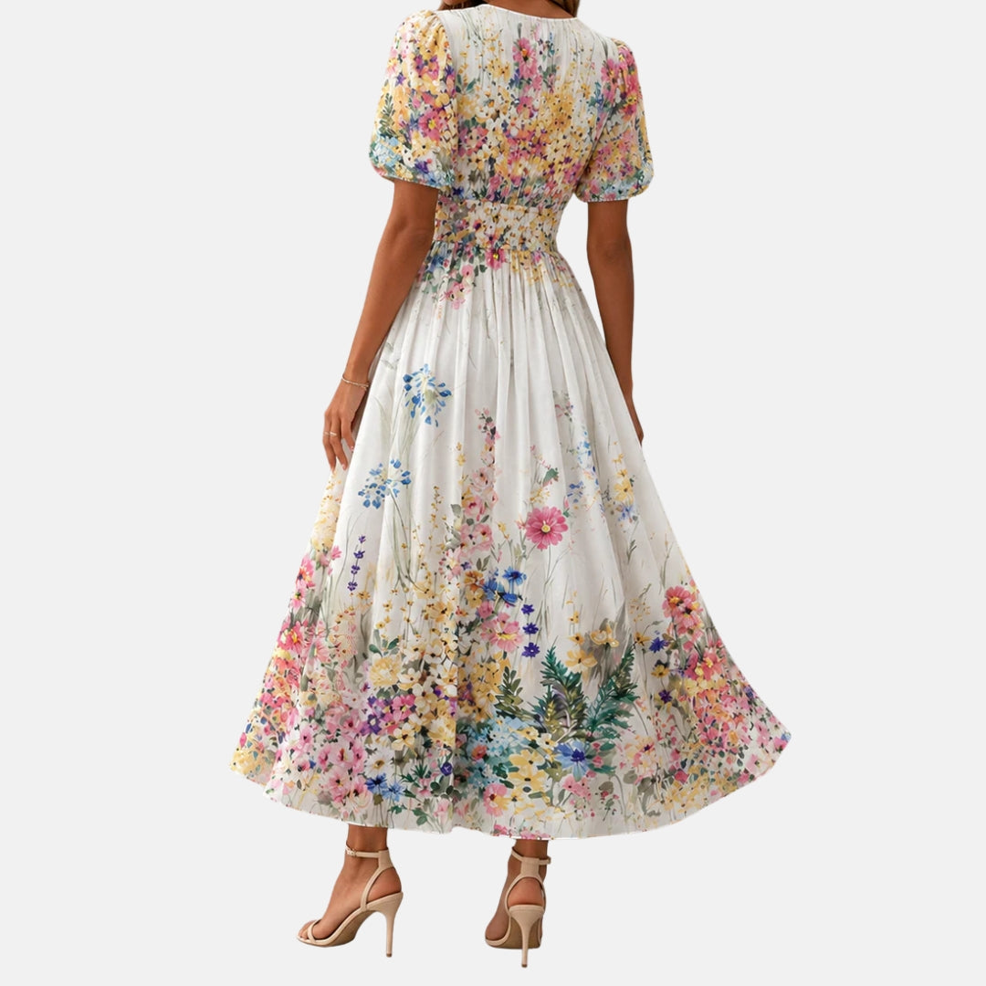 Kirina - Vestido Midi Cruzado Con Estampado Floral