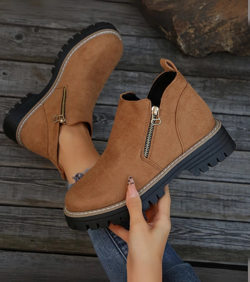 Miladie - Bota Ortopédica Con Cremallera Lateral