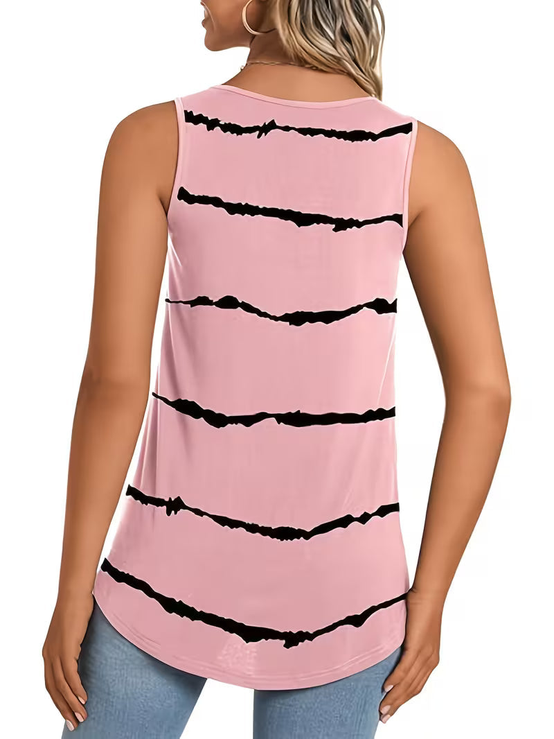 Reneza - Camiseta Sin Mangas Plisada