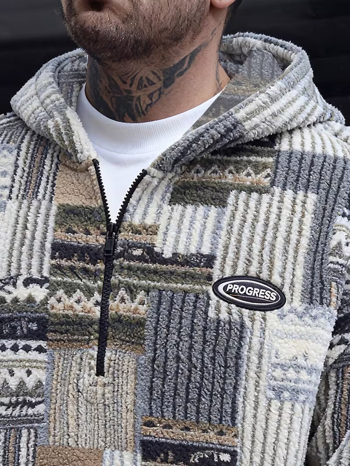 Silvain - Sudadera Con Capucha Y Cremallera Estampada