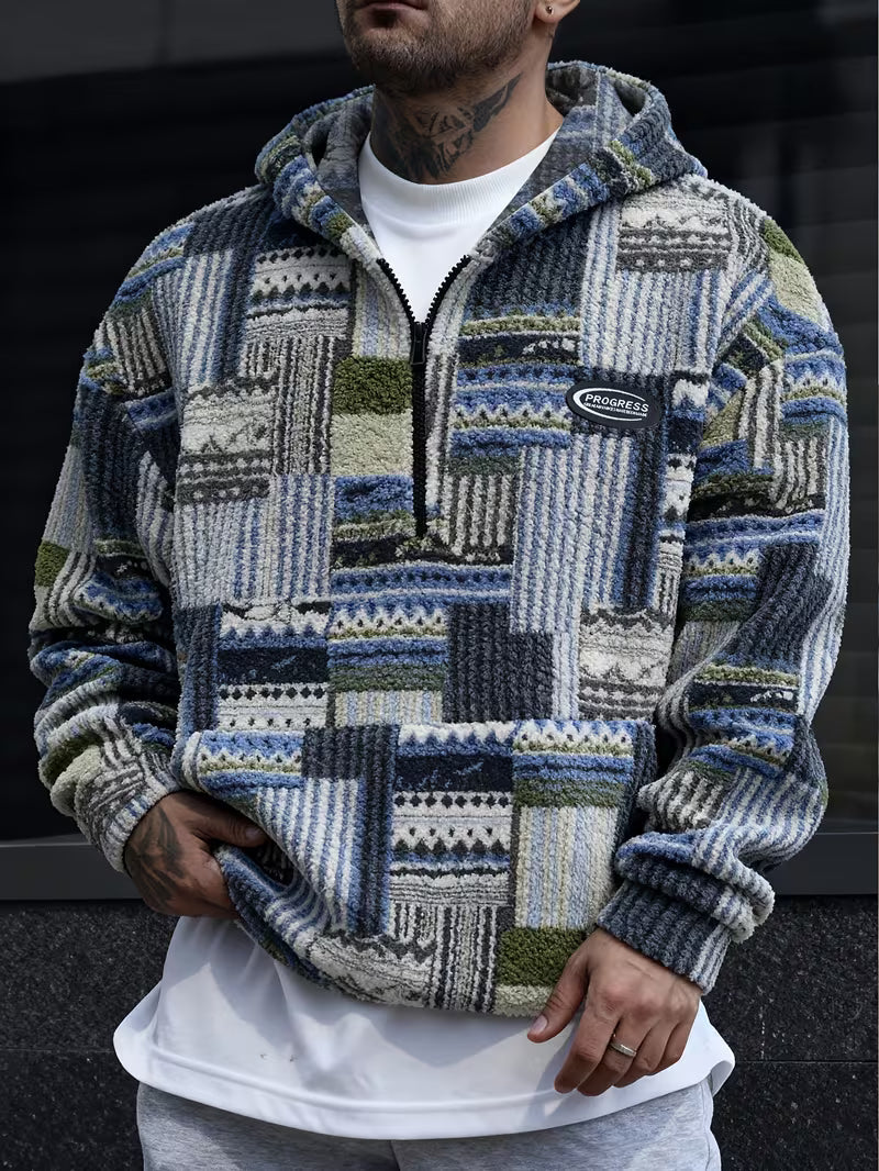Silvain - Sudadera Con Capucha Y Cremallera Estampada