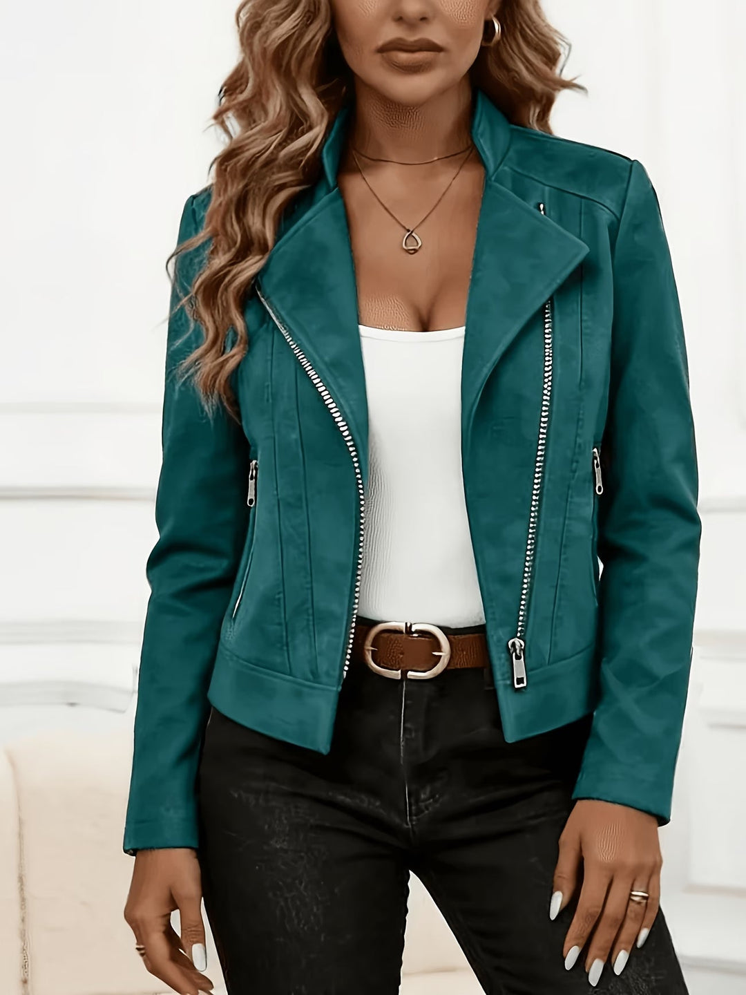 Amina - Chaqueta De Manga Larga Con Cremallera