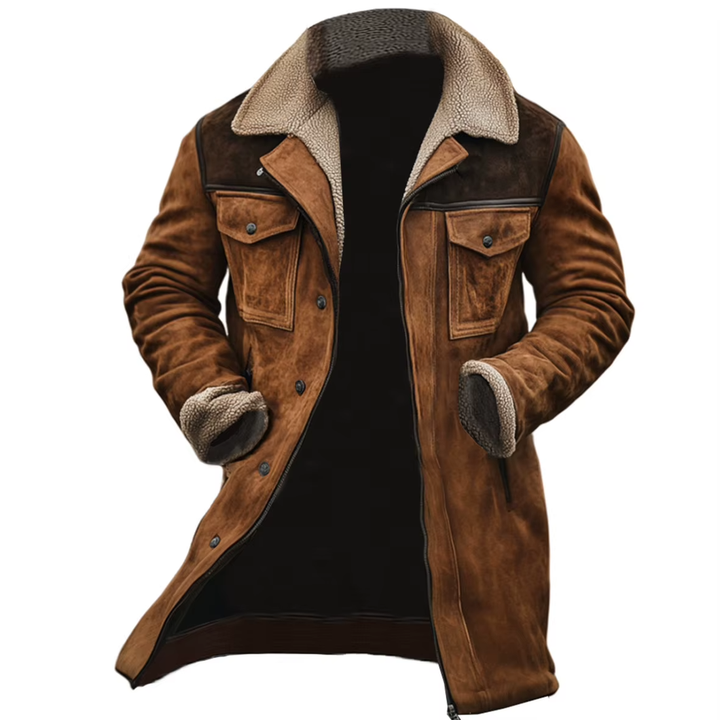 Braden - Chaqueta De Ante Con Cuello De Sherpa