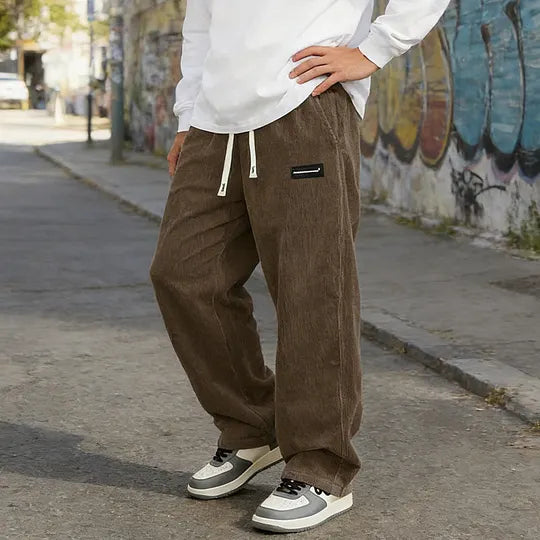 Warren - Pantalones De Corte Ancho Con Cordón Y Bolsillos