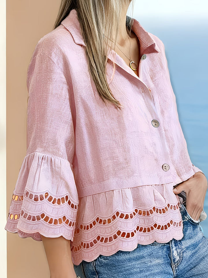 Solenn - Elegante Blusa Con Botones