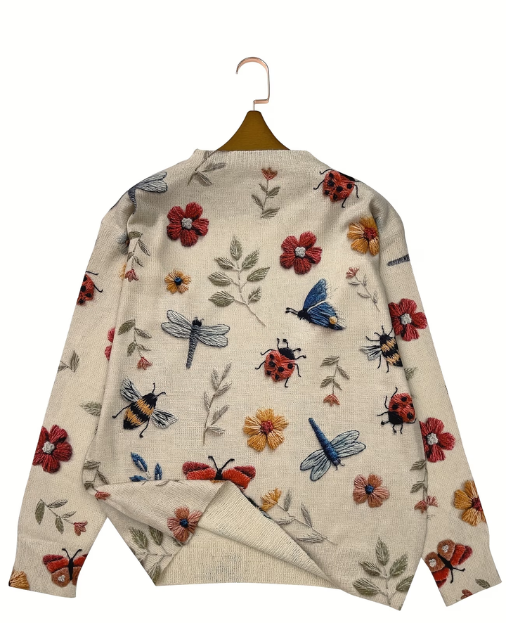 Lesa - Jersey Con Estampado Floral Y De Insectos