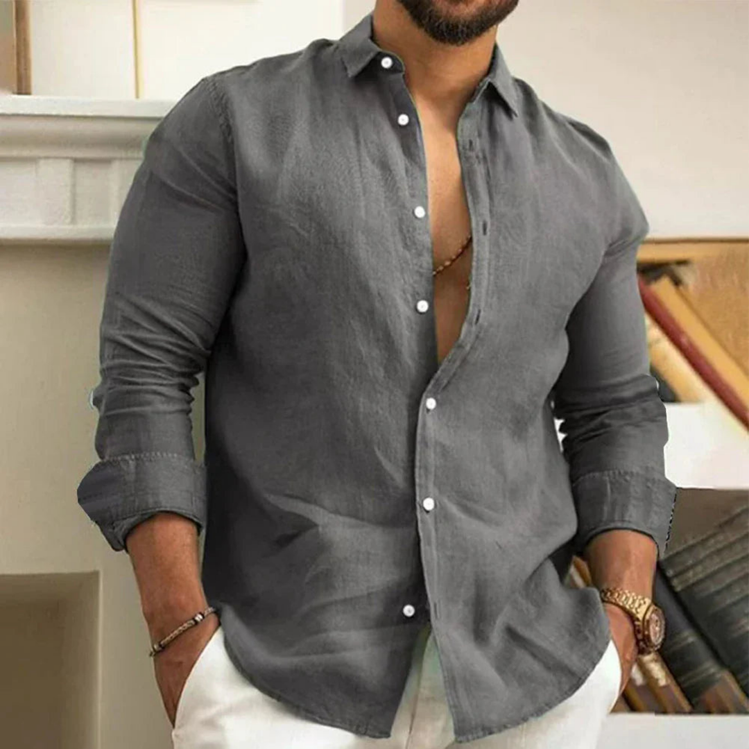 Hyeon - Camisa Ligera Con Botones