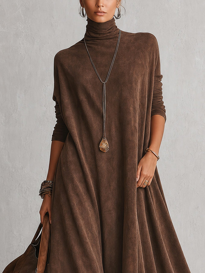 Albria - Vestido Largo de Manga Larga con Estilo Vintage