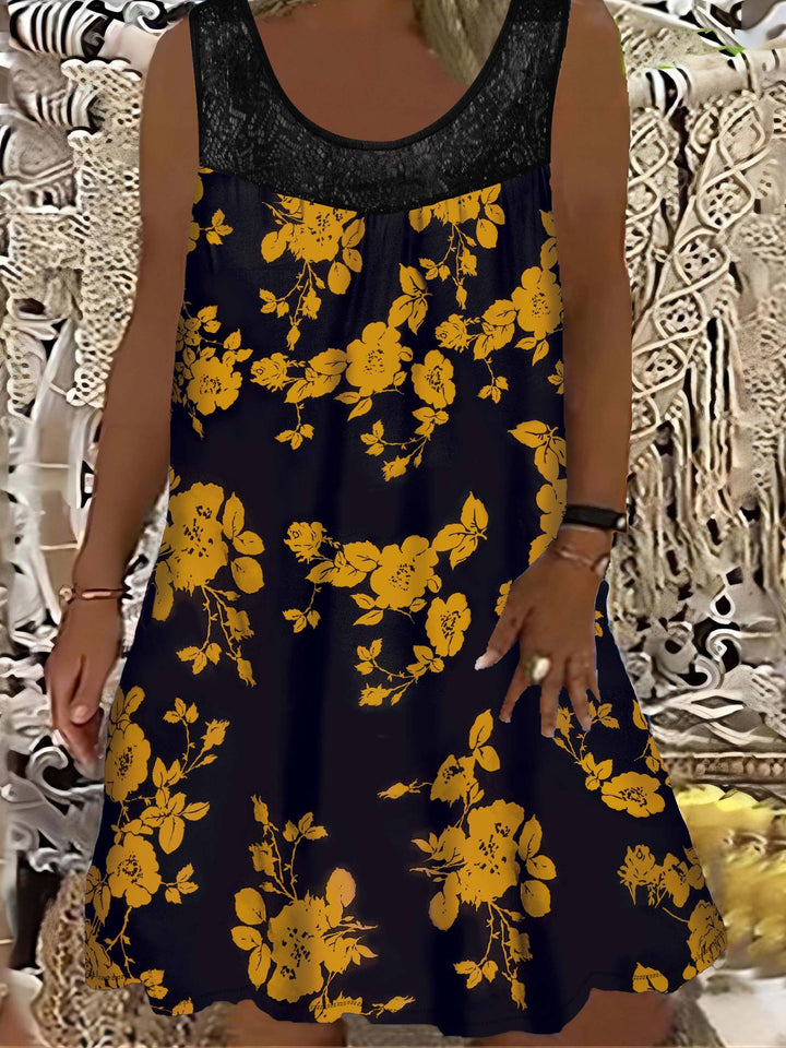Samudri - Vestido Largo Holgado Sin Mangas y Con Cuello Redondo