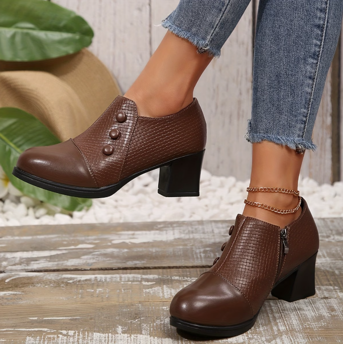 Sunchica - Zapatos De Salón Cómodos Con Cremallera