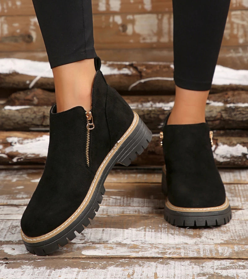 Miladie - Bota Ortopédica Con Cremallera Lateral