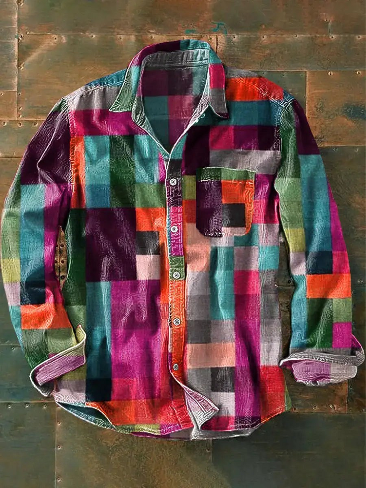 Germaine- Camisa unisex de Manga Larga en Colores del Arcoíris