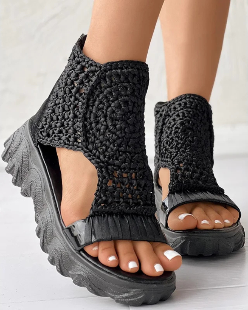 Dhita - Sandalias de Punto Estilo Boho
