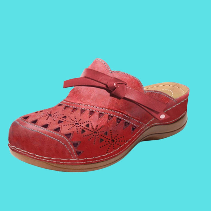 Nicholle - Mules Planas Con Talón Hueco y Lazo