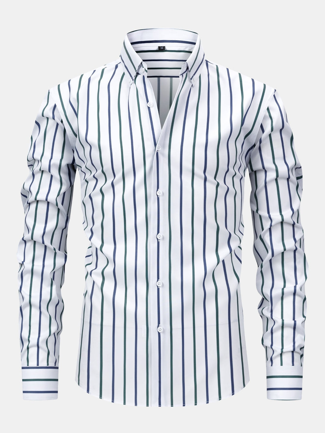Burt - Camisa de Manga Larga a Rayas con Botones
