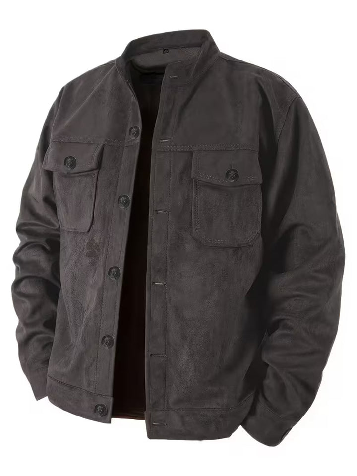 Jelil - Chaqueta De Ante Con Dos Bolsillos Delanteros