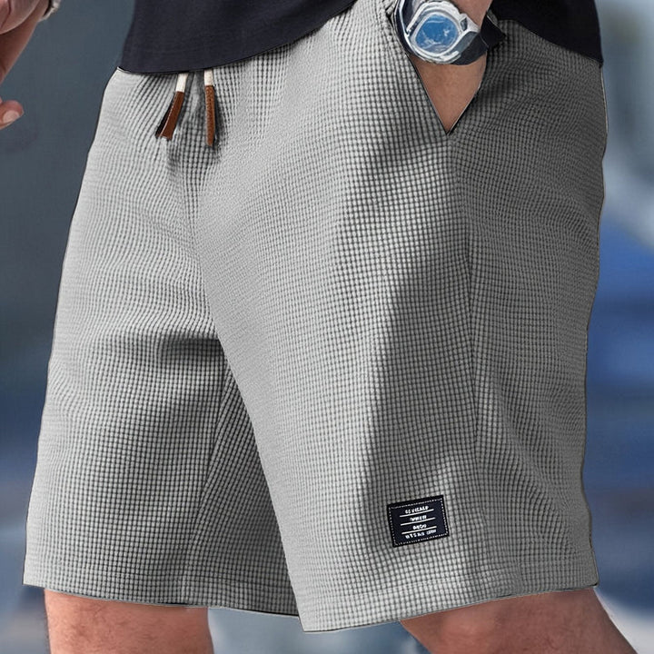 Buntham - Pantalones Cortos Informales con Cordón y Textura tipo Gofre