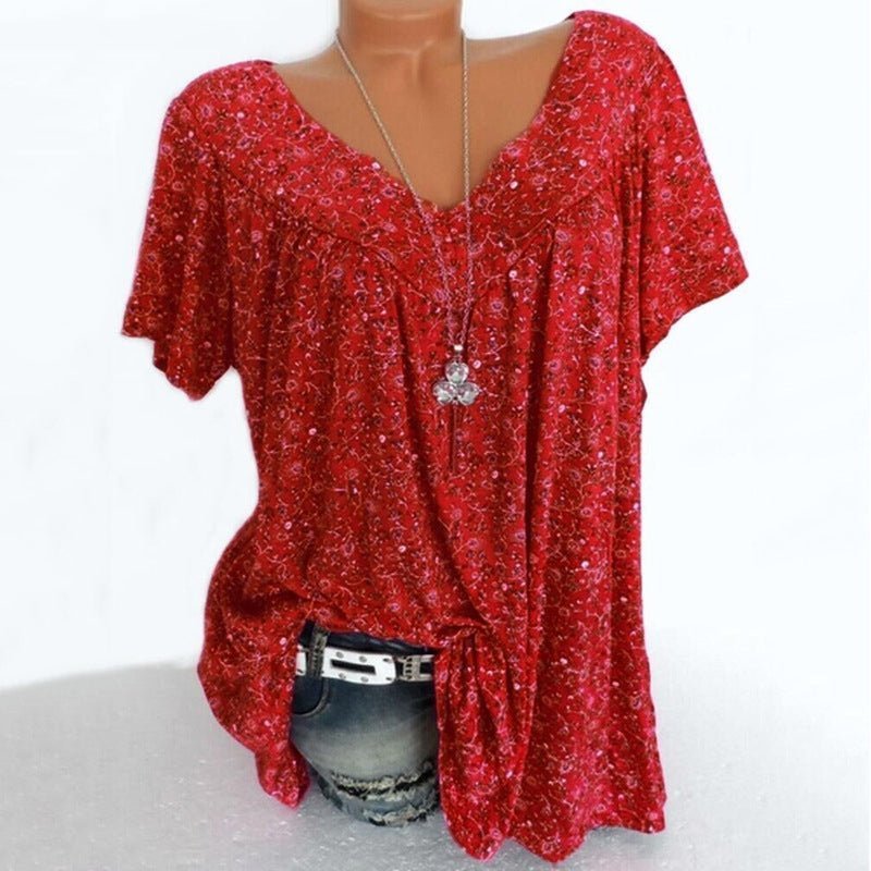 Sarita - Blusa De Manga Corta Con Estampado Floral