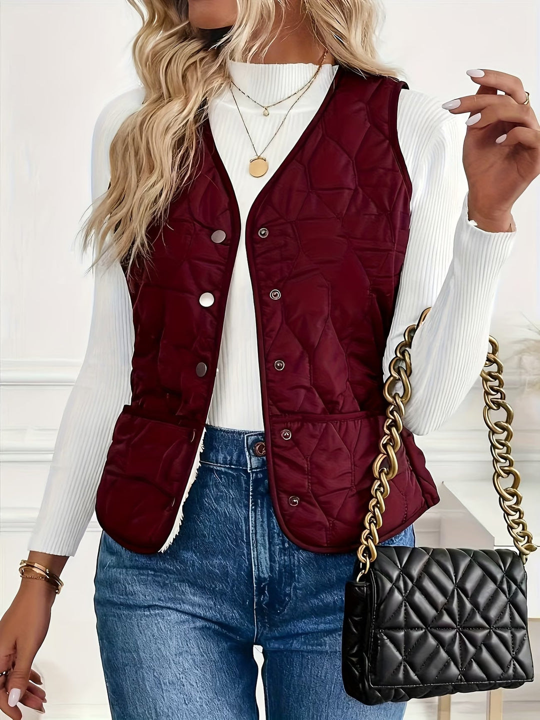 Mandia - Chaleco Sin Mangas Con Bolsillos
