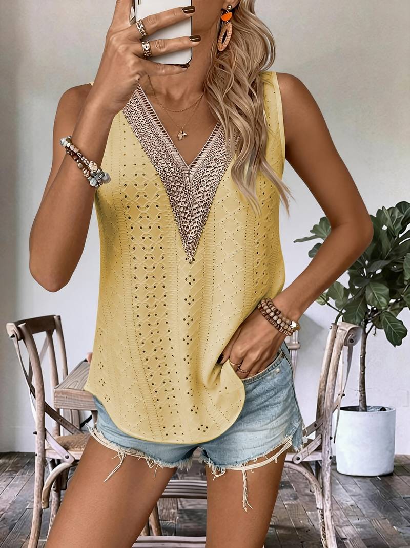 Lavinia - Top Veraniego Sin Mangas De Estilo Informal