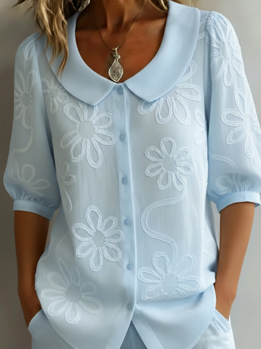 Blerta - Blusa Floral Con Elegancia Natural