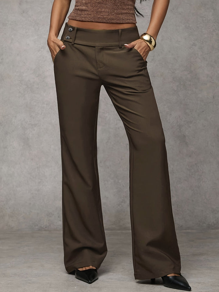 Akane - Pantalón Moderno De Corte Ancho a Partir De La Rodilla
