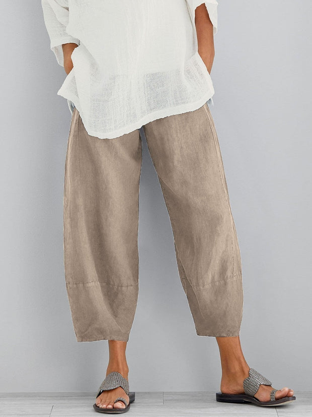 Taylah - Pantalón Holgado De Lino