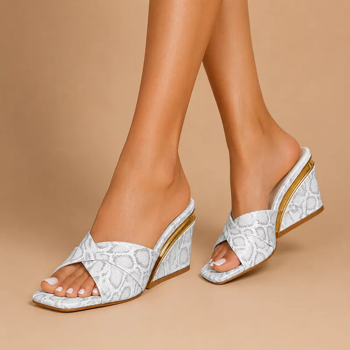 Axelle - Sandalias De Cuña Con Tiras Cruzadas