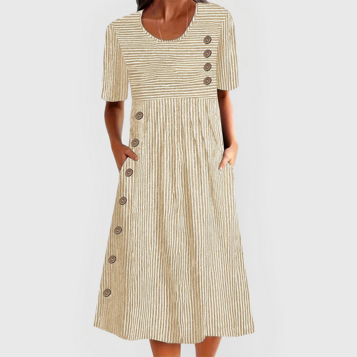 Josipa - Cómodo Vestido Midi a Rayas