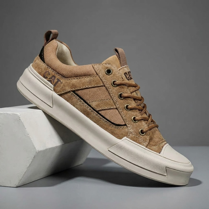 Deller - Zapatillas Deportivas de Cuero Informales