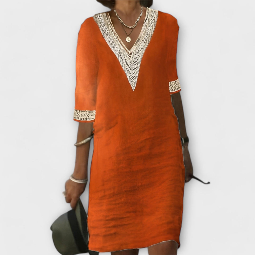 Emelia - Vestido de Algodón y Lino