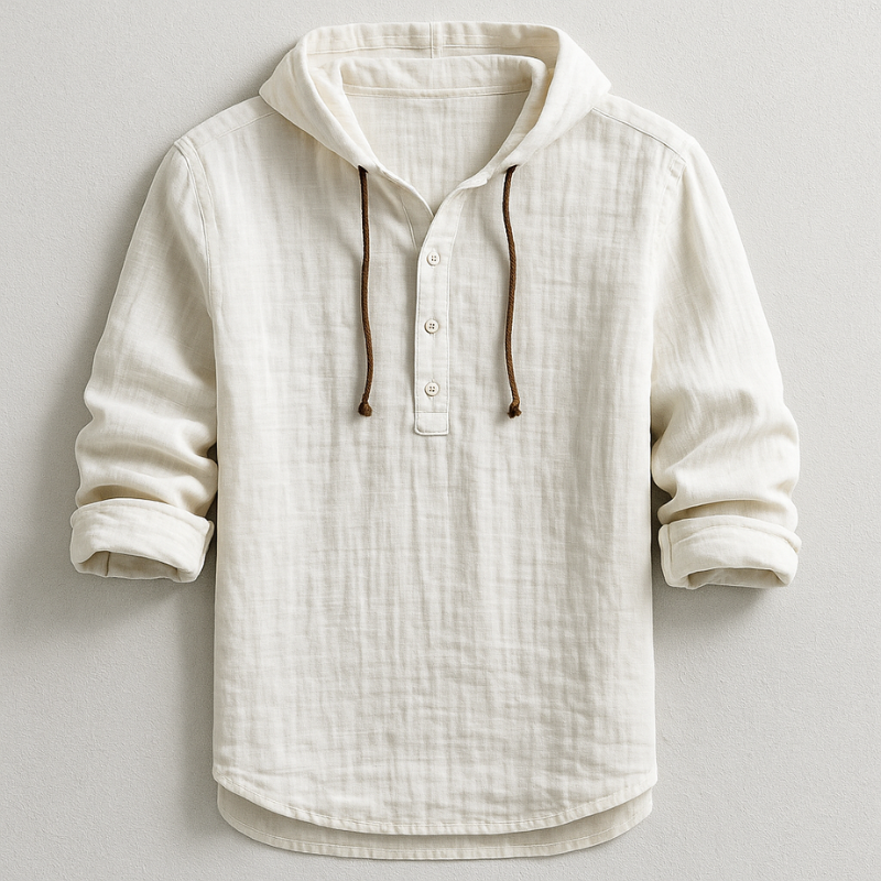 Bradley - Elegante Camisa Con Capucha y Manga Larga