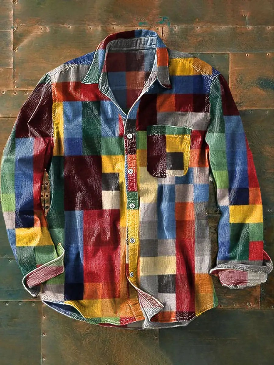 Germaine- Camisa unisex de Manga Larga en Colores del Arcoíris