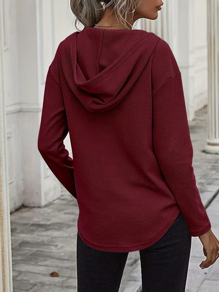 Heydi - Sudadera Con Capucha Manga Larga y Bajo Curvo