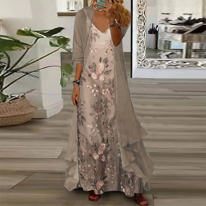 Edda - Conjunto De Dos Piezas Con Vestido Largo